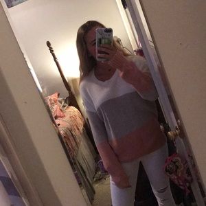 hollister color block sweater